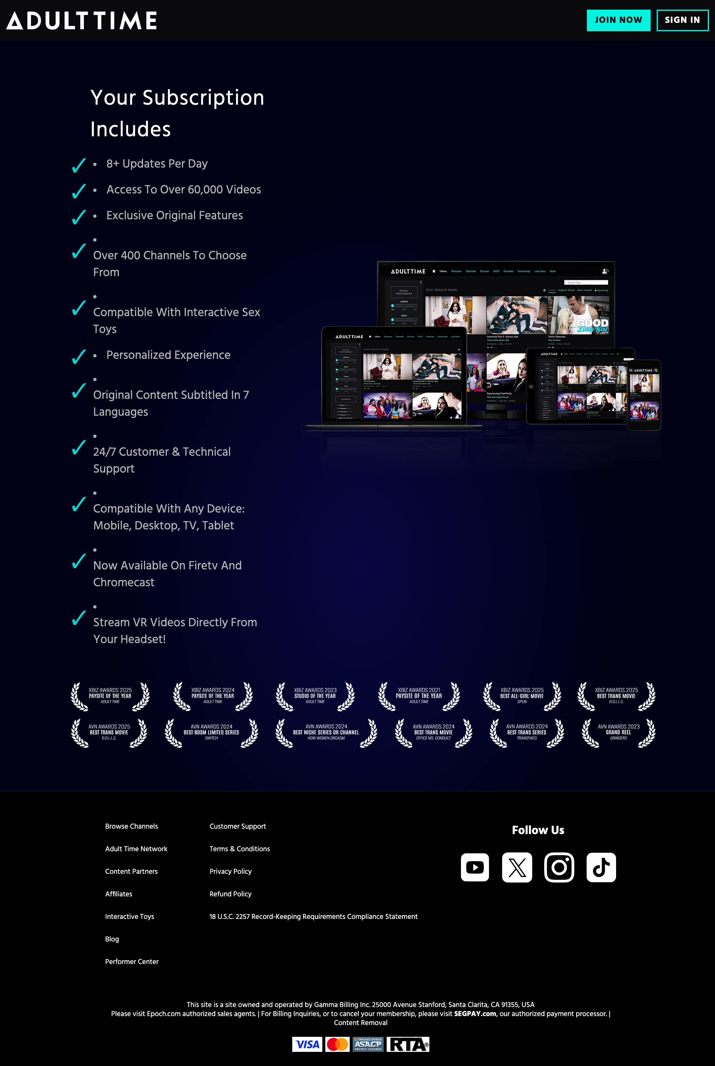 AdultTime Studio - Desktop Screenshot