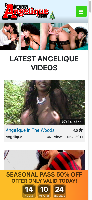 Busty Angelique - Mobile Screenshot
