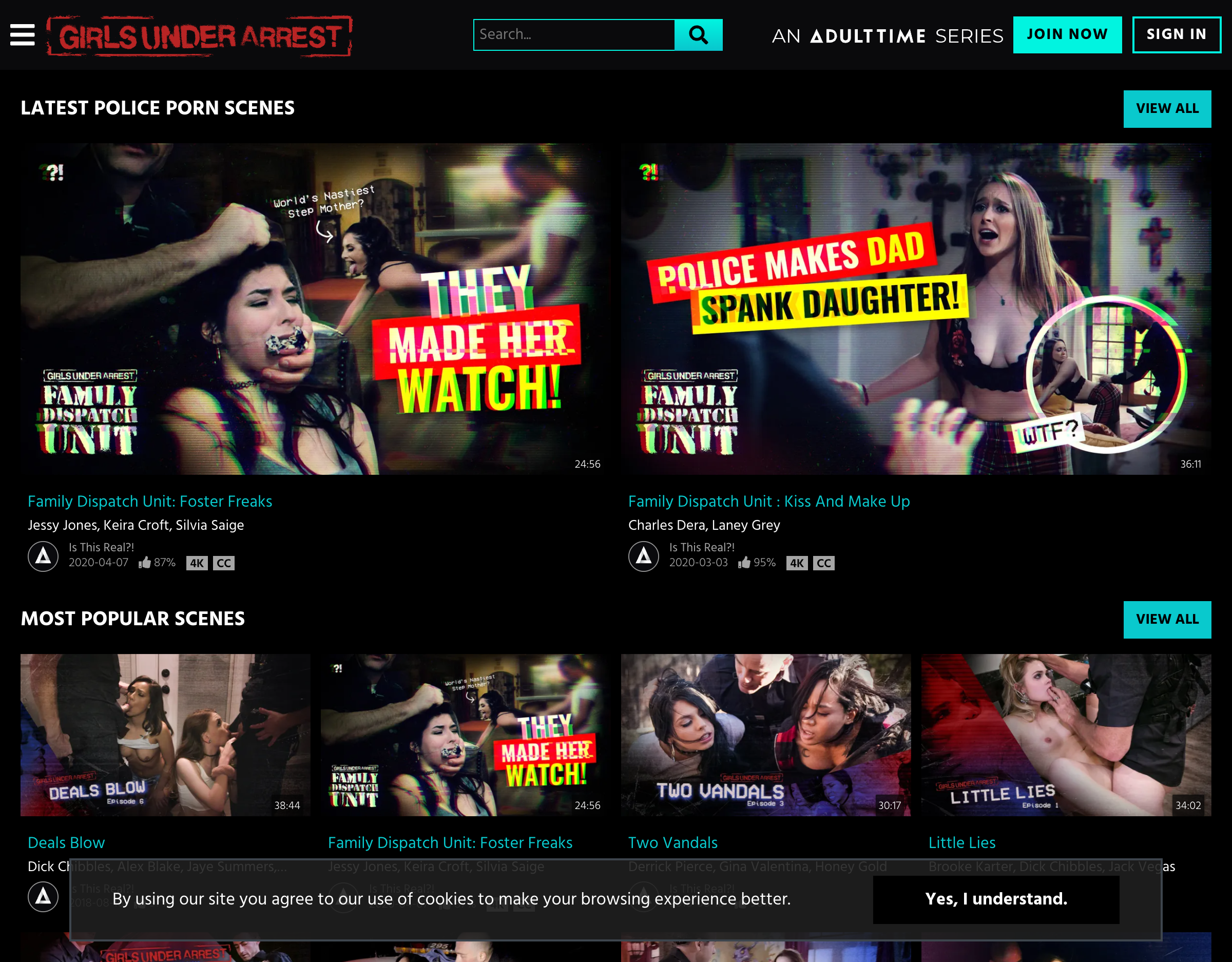 Girls Under Arrest - Desktop Screenshot