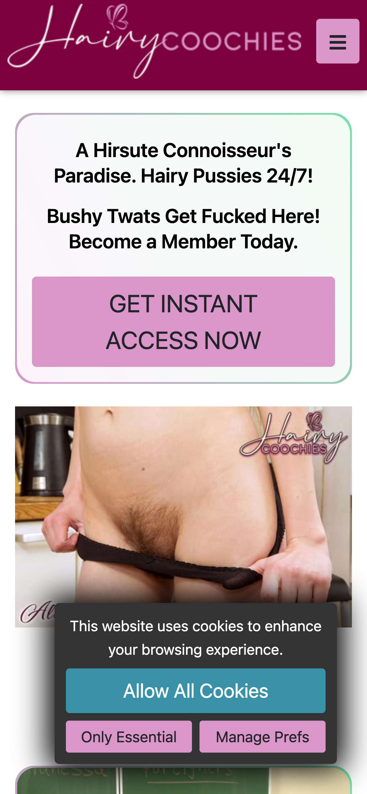 Hairy Coochies - Mobile Screenshot