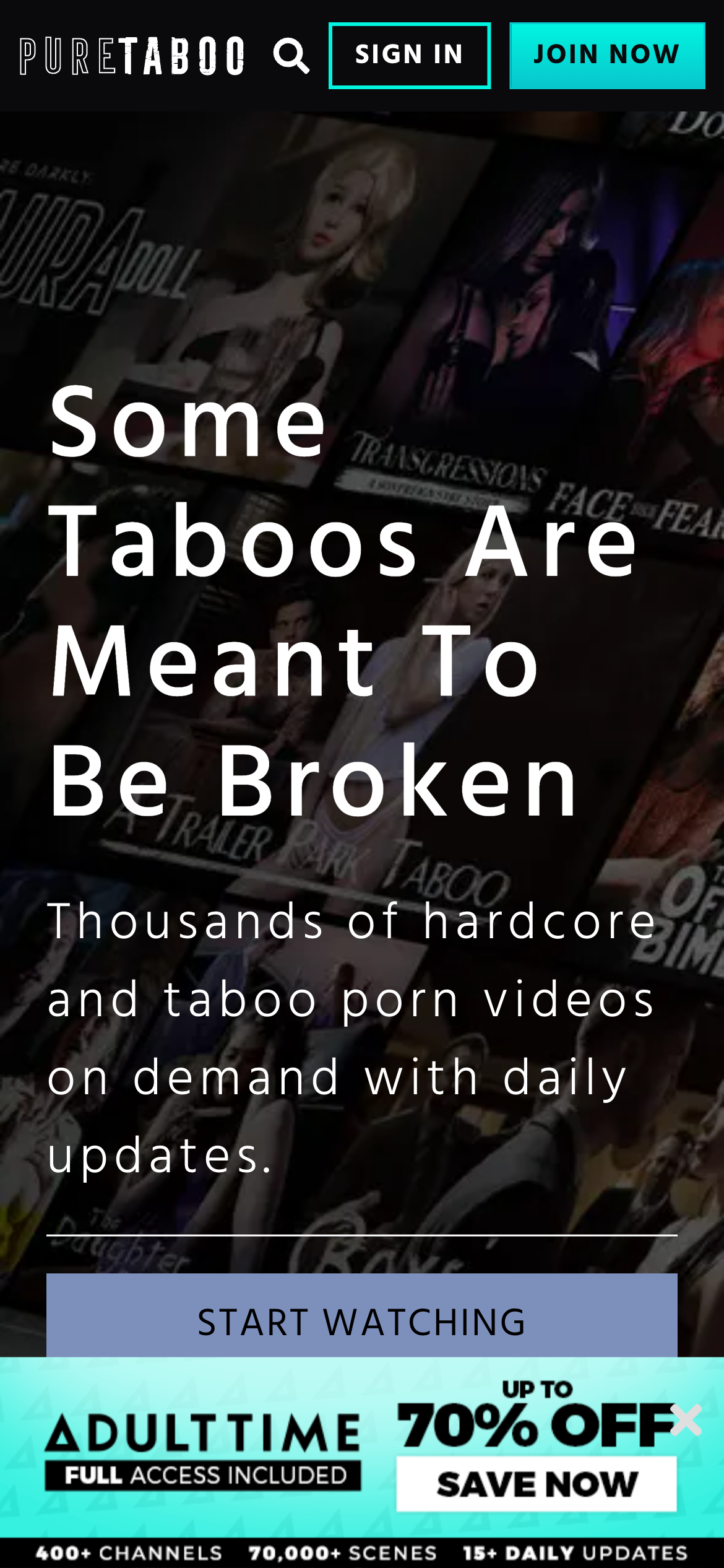 Pure Taboo - Mobile Screenshot
