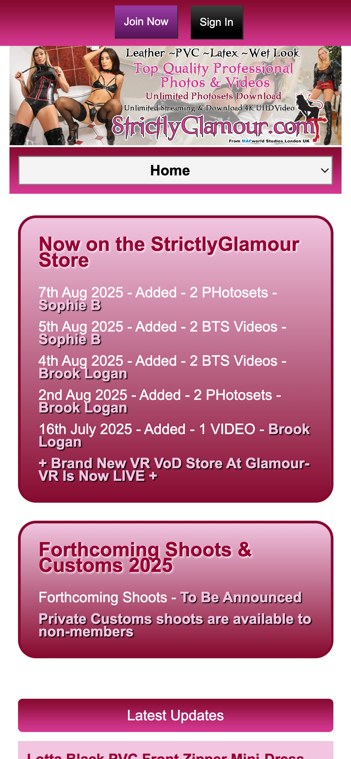 Strictly Glamour - Mobile Screenshot