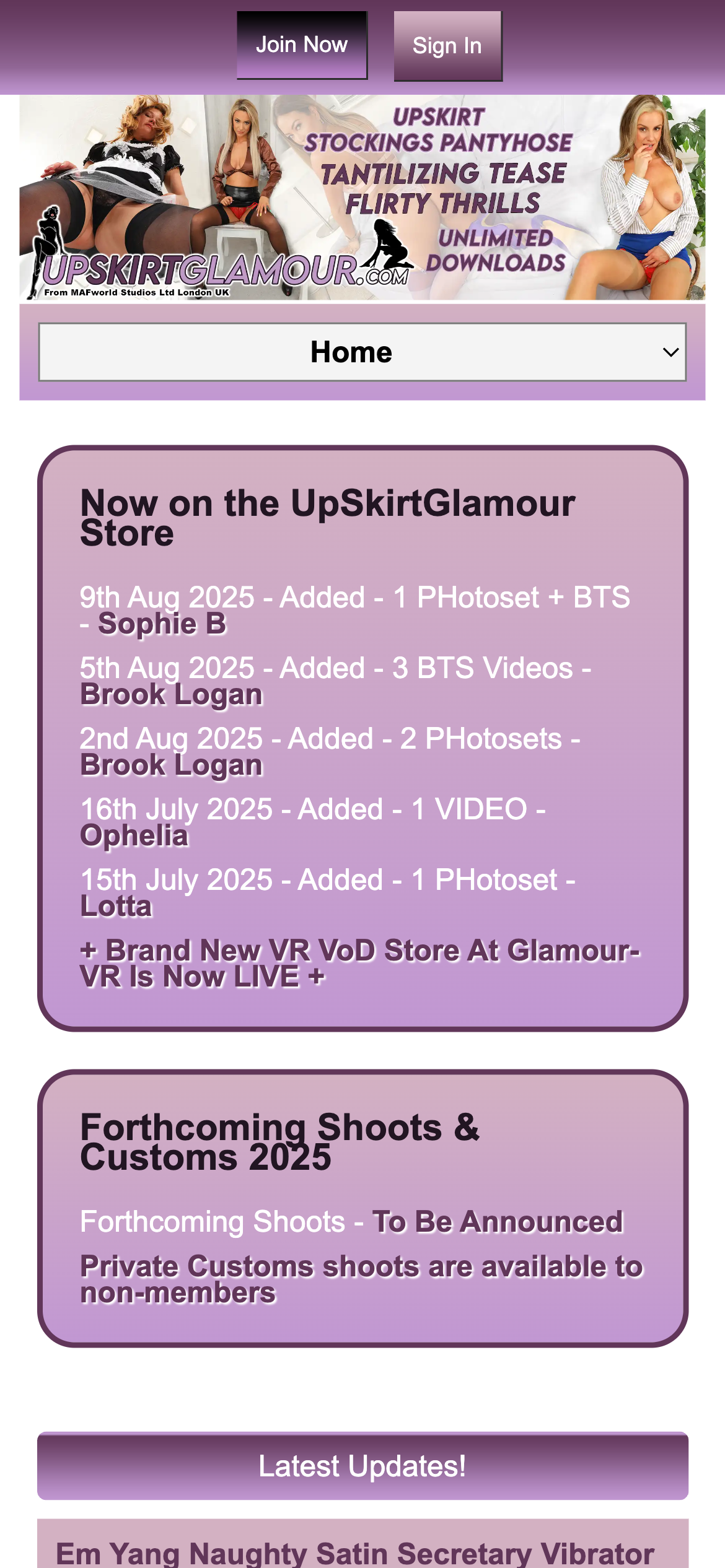 Upskirt Glamour - Mobile Screenshot